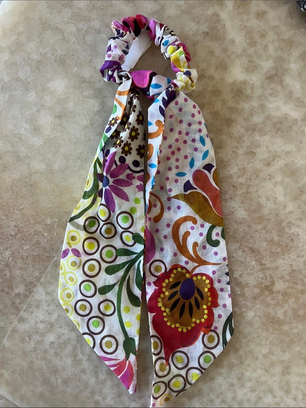 Jcrew Colorful Floral Scarf Scrunchie Hair Tie NWT